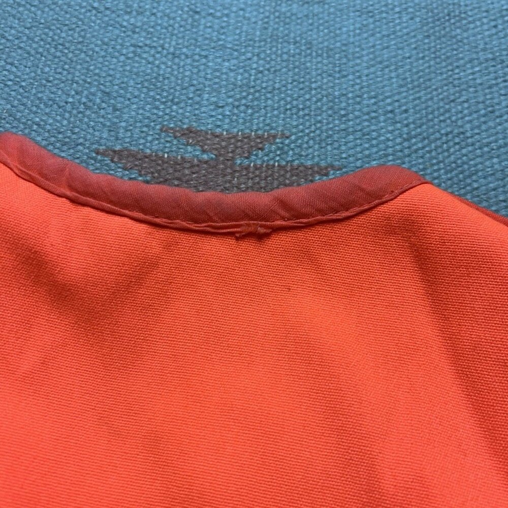 Vintage 60s 70s sherpa lined hunting vest blaze orange hi vis zip men’s medium - Picture 9 of 9